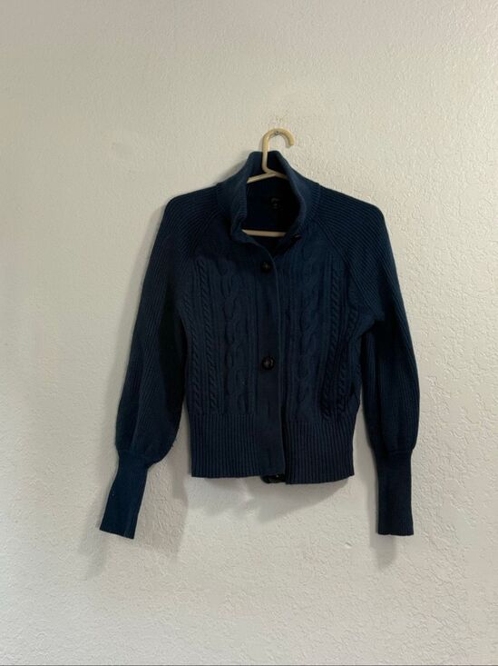 J.Crew Sweaters - J crew Collection wool blend fisherman twisted cable-knit cardigan XS